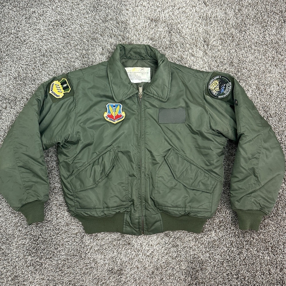 Vintage Military Jacket Flyers CWU 45-P Insulated Patches Naval Aviation Fighter